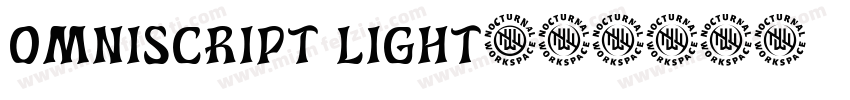 Omniscript Light字体转换